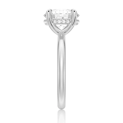 Hidden Halo Oval Solitaire Moissanite Engagement Ring - Novelle Vow