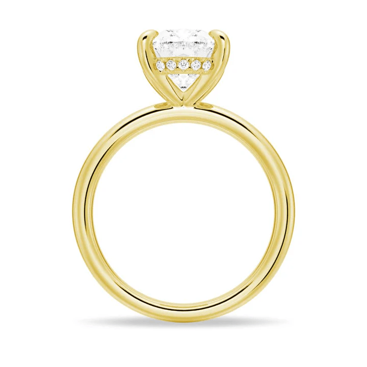 Hidden Halo Oval Solitaire Moissanite Engagement Ring - Novelle Vow
