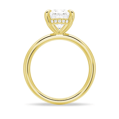 Hidden Halo Oval Solitaire Moissanite Engagement Ring - Novelle Vow