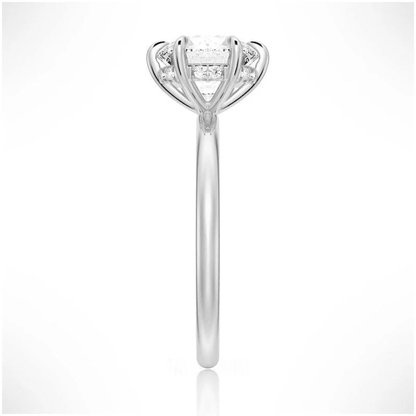 Hidden Halo Round Moissanite Engagement Ring - Elegant & Timeless Design - Novelle Vow