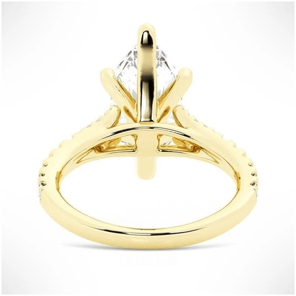 Marquise-Cut Moissanite Engagement Ring with Split-Shank Band - Novelle Vow