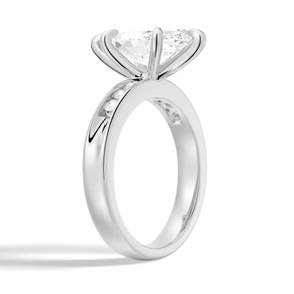 Marquise Moissanite Engagement Ring with Channel-Set Band - Novelle Vow