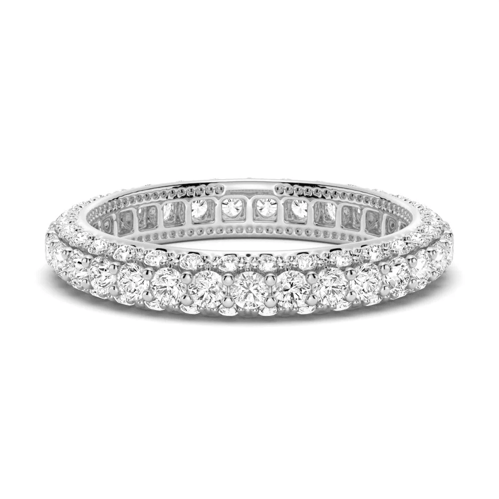 Micropavé Round Moissanite Eternity Band - Novelle Vow