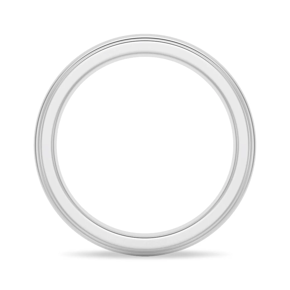 Minimalist 6mm Two-Tone Stepped Edge Wedding Band