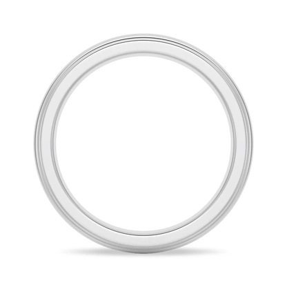 Minimalist 6mm Two-Tone Stepped Edge Wedding Band
