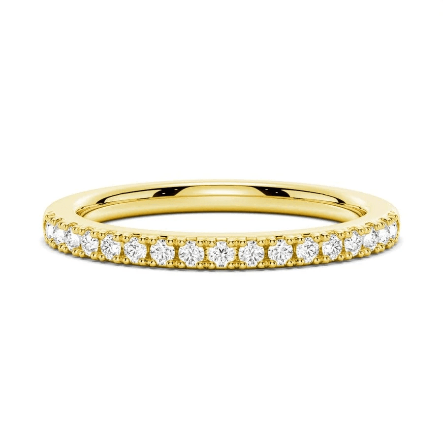 Oval Moissanite Engagement Ring and Pavé Wedding Band Set - Novelle Vow