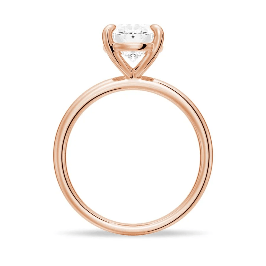 Oval Moissanite Solitaire Engagement Ring with 4 - Prong Setting - Novelle Vow