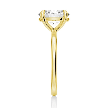 Oval Moissanite Solitaire Engagement Ring with 4 - Prong Setting - Novelle Vow
