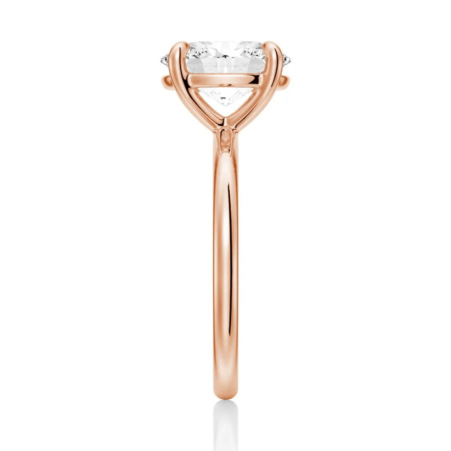 Oval Moissanite Solitaire Engagement Ring with 4 - Prong Setting - Novelle Vow