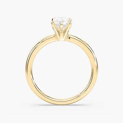 Pear Cut Moissanite Solitaire Engagement Ring - Novelle Vow