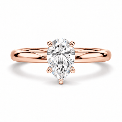 Pear Cut Moissanite Solitaire Engagement Ring - Novelle Vow