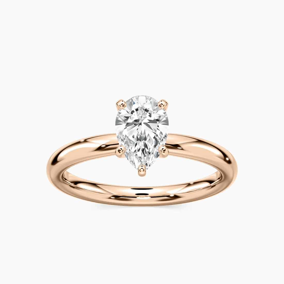 Pear Cut Moissanite Solitaire Engagement Ring - Novelle Vow