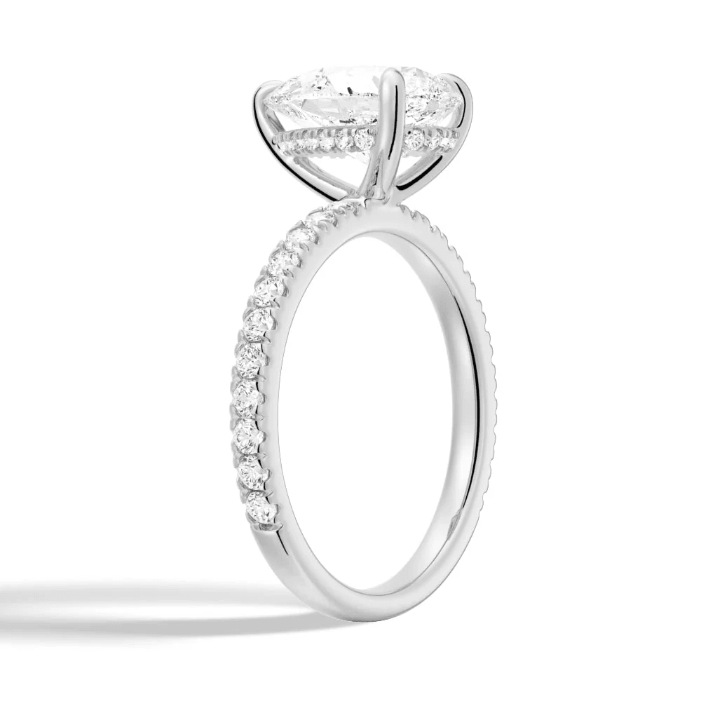 Pear Cut Pave Moissanite Engagement Ring - Novelle Vow