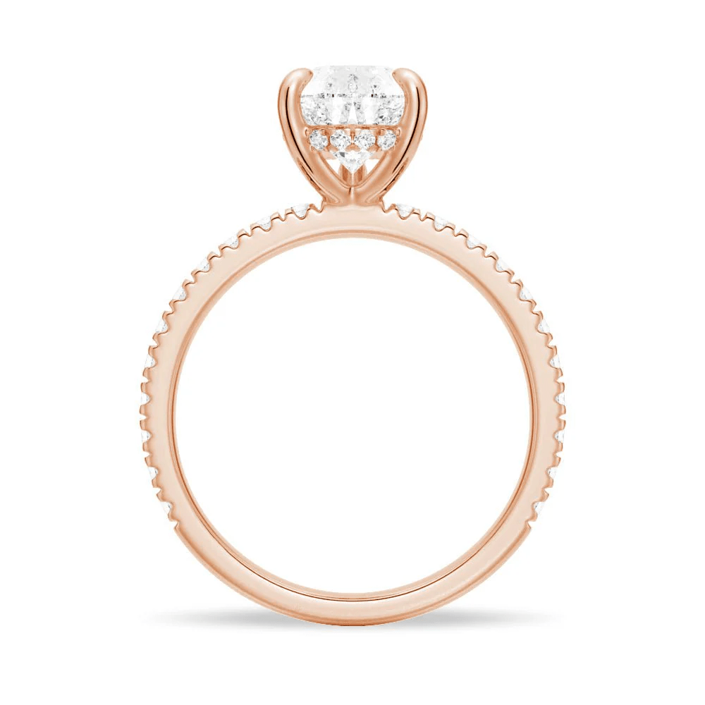 Pear Cut Pave Moissanite Engagement Ring - Novelle Vow
