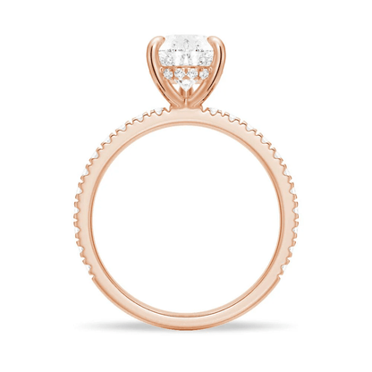Pear Cut Pave Moissanite Engagement Ring - Novelle Vow