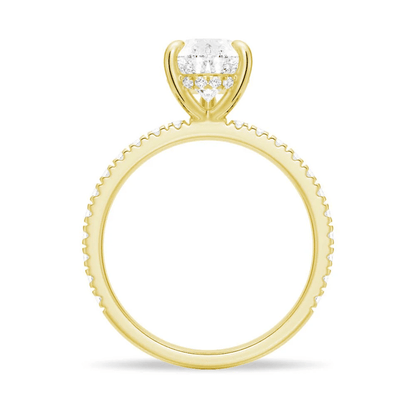 Pear Cut Pave Moissanite Engagement Ring - Novelle Vow