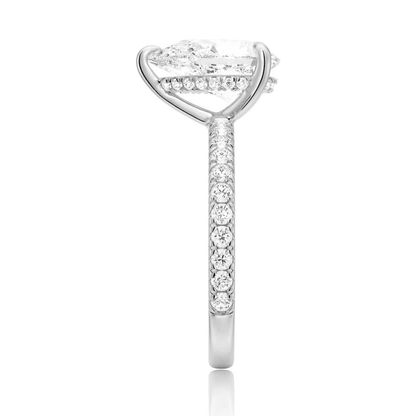 Pear Cut Pave Moissanite Engagement Ring - Novelle Vow
