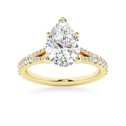 pear-moissanite-engagement-ring-split-shank-pave-yellow-gold-top