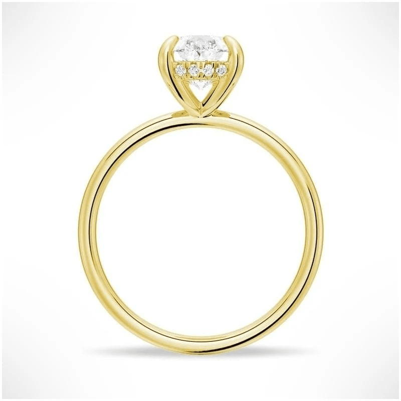 Pear Moissanite Solitaire Engagement Ring Teardrop Minimalist Design - Novelle Vow