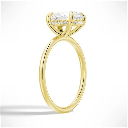 Pear Moissanite Solitaire Engagement Ring Teardrop Minimalist Design - Novelle Vow