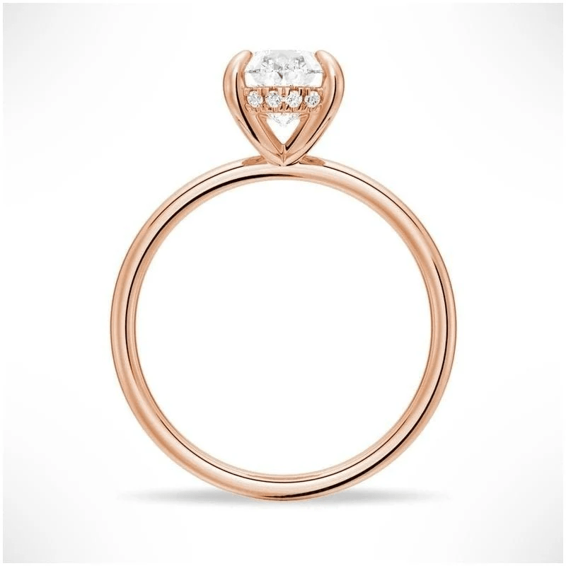 Pear Moissanite Solitaire Engagement Ring Teardrop Minimalist Design - Novelle Vow