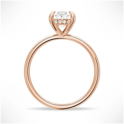 Pear Moissanite Solitaire Engagement Ring Teardrop Minimalist Design - Novelle Vow