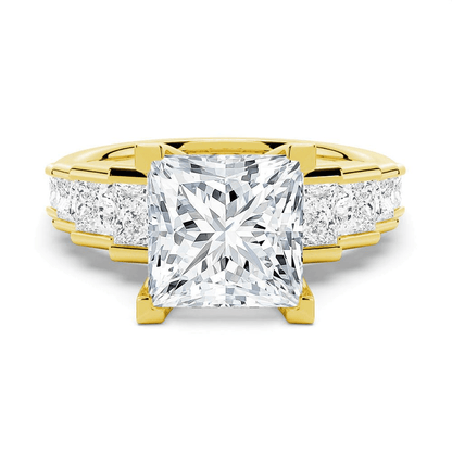 Princess Cut Moissanite Bridal Set with Staircase Design - Novelle Vow