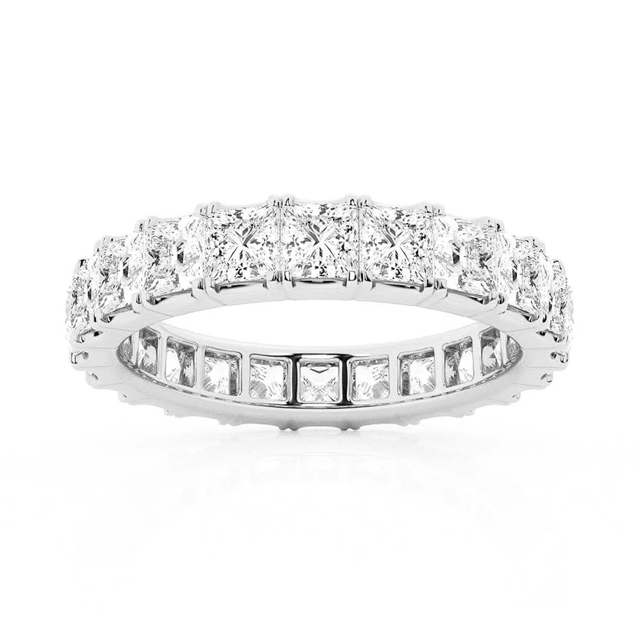 Princess Cut Moissanite Full Eternity Band - Novelle Vow