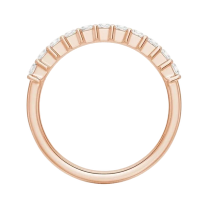 2mm Princess-Cut Moissanite Half Eternity Band