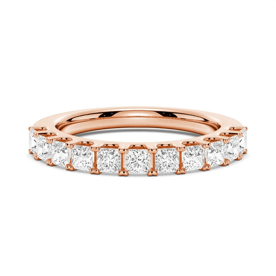 Princess Cut Multi - Row Moissanite Anniversary Band - Novelle Vow