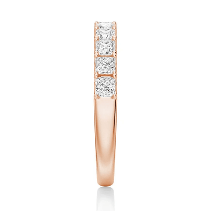 Princess Cut Multi - Row Moissanite Anniversary Band - Novelle Vow