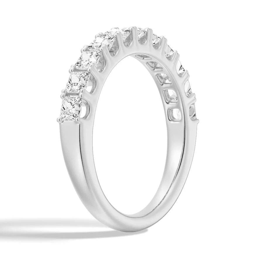 Princess Cut Multi - Row Moissanite Anniversary Band - Novelle Vow