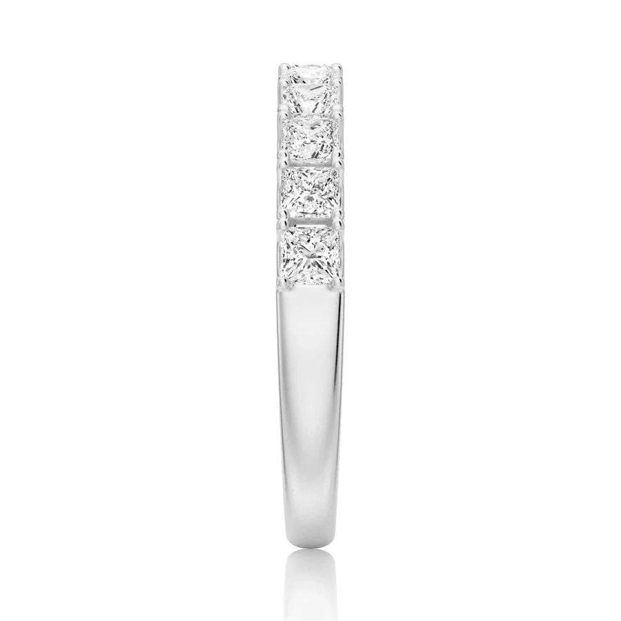 Princess Cut Multi - Row Moissanite Anniversary Band - Novelle Vow