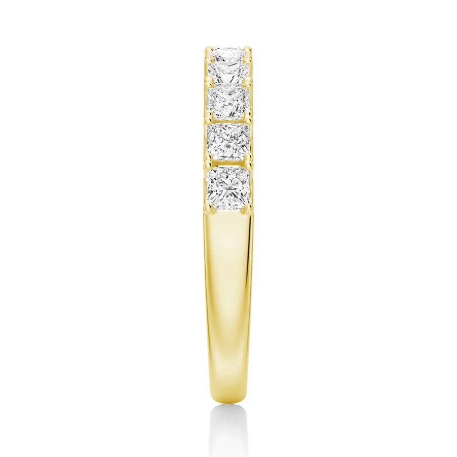 Princess Cut Multi - Row Moissanite Anniversary Band - Novelle Vow
