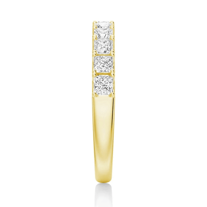 Princess Cut Multi - Row Moissanite Anniversary Band - Novelle Vow