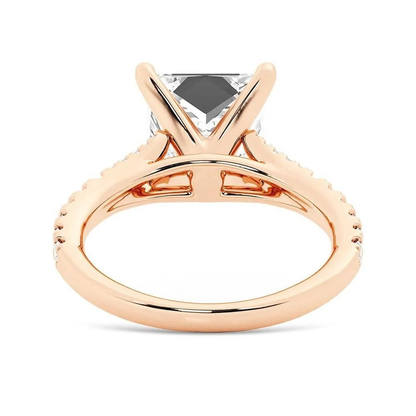 Princess-Cut Moissanite Bridal Set with Split-Shank Band