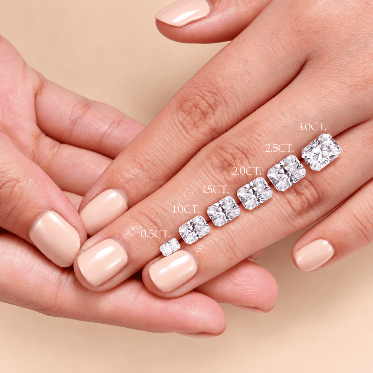 Radiant-Cut Moissanite Engagement Ring with Marquise Accents - Novelle Vow