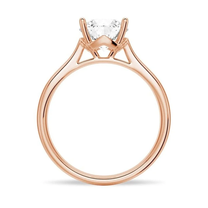 Classic Four-Prong Round Moissanite Solitaire Engagement Ring