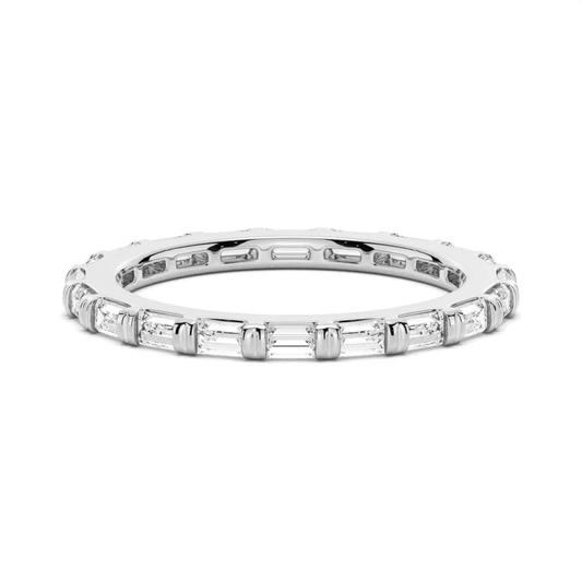 Slim Baguette Moissanite Stackable Band - Novelle Vow