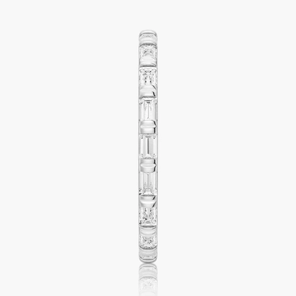 Slim Baguette Moissanite Stackable Band - Novelle Vow