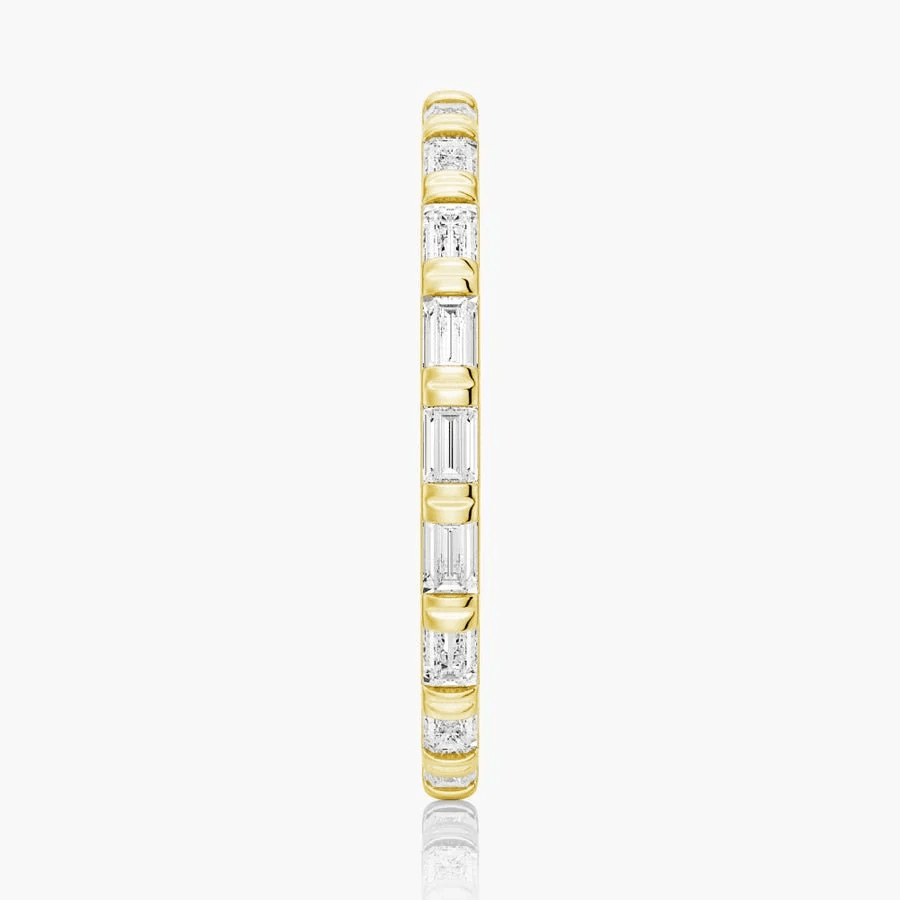 Slim Baguette Moissanite Stackable Band - Novelle Vow