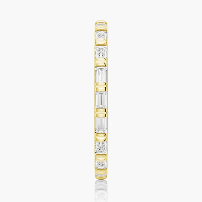 Slim Baguette Moissanite Stackable Band - Novelle Vow
