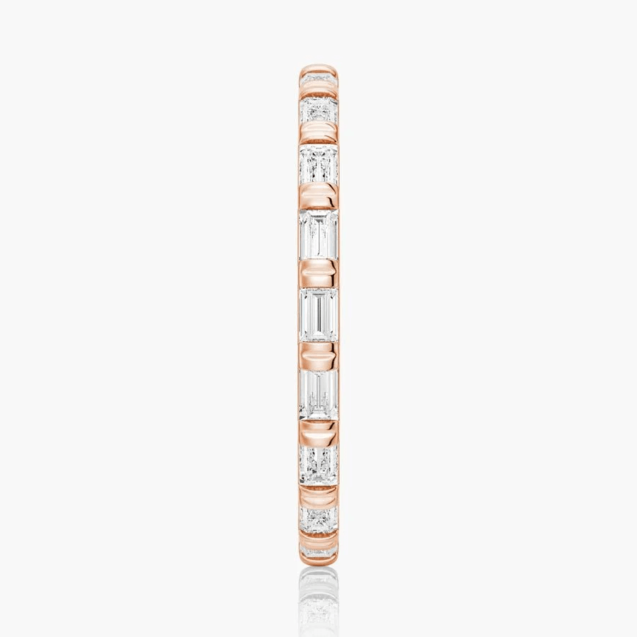 Slim Baguette Moissanite Stackable Band - Novelle Vow