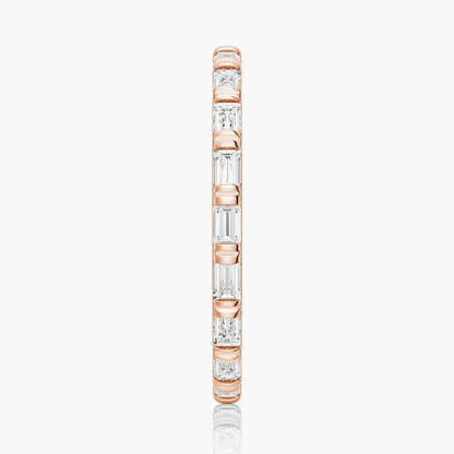 Slim Baguette Moissanite Stackable Band - Novelle Vow