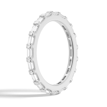 Slim Baguette Moissanite Stackable Band - Novelle Vow