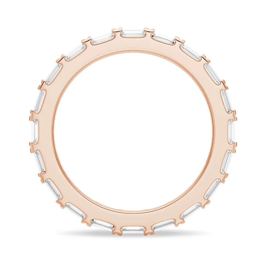 Slim Baguette Moissanite Stackable Band - Novelle Vow