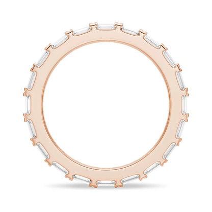 Slim Baguette Moissanite Stackable Band - Novelle Vow