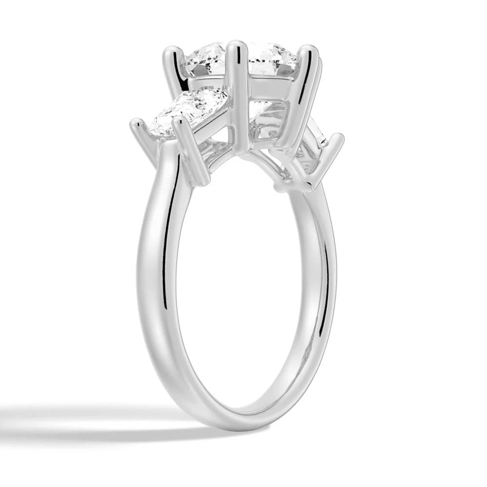 Tapered Baguette Three Stone Moissanite Engagement Ring - Novelle Vow