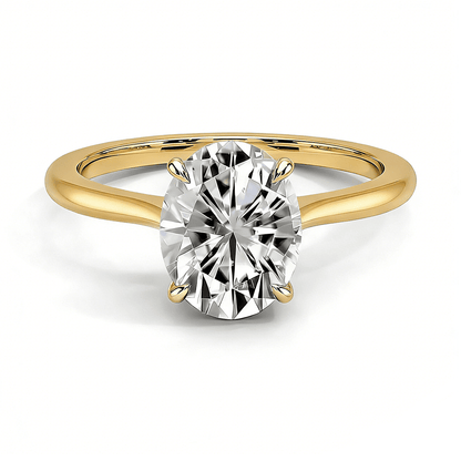 The Adeline - Oval Lab Grown Diamond Solitaire Engagement Ring - Novelle Vow