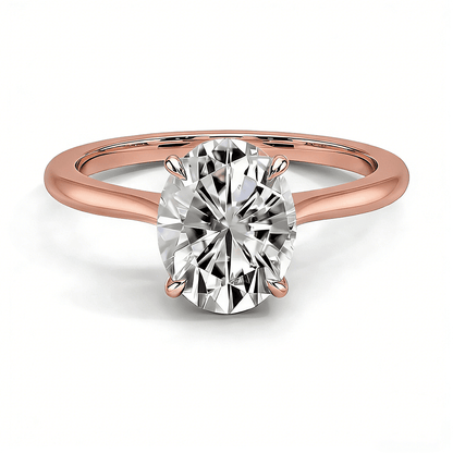The Adeline - Oval Lab Grown Diamond Solitaire Engagement Ring - Novelle Vow